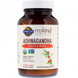   Garden of Life БАД Ашваганда, Ashwagandha, , MyKind Organics, стрес і настрій, 60 таблеток