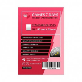   Games7Days Протектори для карт  (43 х 65 мм, Mini Chimera, 100 шт.) (STANDART) (GSD-014365)