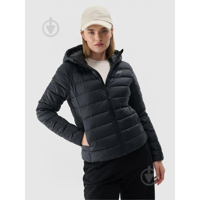 4F Пуховик короткий жіночий  Down Jacket F468 4FWAW24TDJAF468-20S L Чорний (5905700062417) - зображення 1