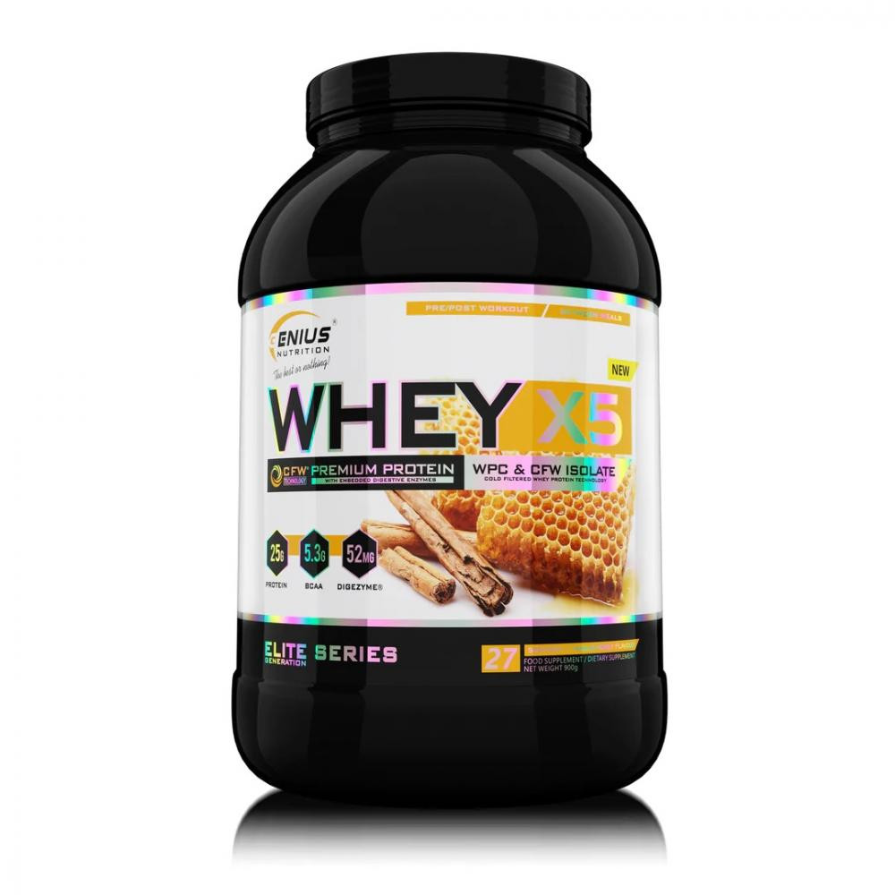 Genius Nutrition Whey-X5 900 g /28 servings/ Vanilla-Honey - зображення 1