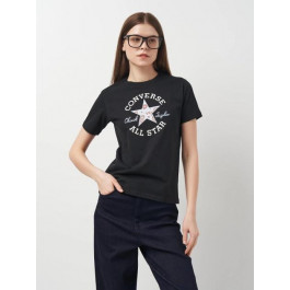   Converse Футболка бавовняна жіноча  Womens Knit T-Shirt 10026049-001 S Чорна (194434692914)