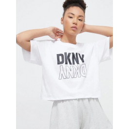   DKNY Футболка коротка жіноча  Reflect Logo Boxy Cr DP2T8559-WHT L Біла (755406639841)