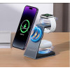 CHAROME H14 3-in-1 Wireless Charging Stand Silver - зображення 2