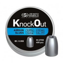   JSB Diabolo KnockOut Slugs 4,52 мм, 0,870 г, 400 шт