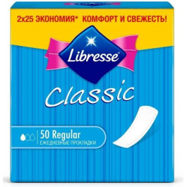   Libresse Ежедневные гигиенические прокладки  Pantyliners Classic 50 шт (7322540157093)