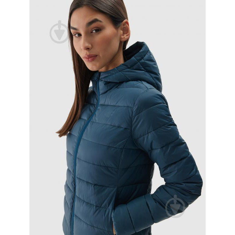 4F Пуховик короткий жіночий  Down Jacket F468 4FWAW24TDJAF468-46S L Зелений (5905700062486) - зображення 1