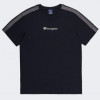 Champion Чорна чоловіча футболка  crewneck t-shirt cha219097-NBK - зображення 4