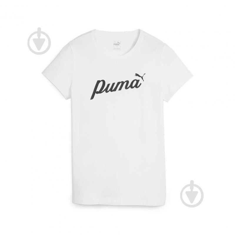 PUMA Біла жіноча футболка  ESS+ BLOSSOM Script Tee 679315/02 - зображення 1