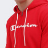 Champion Червона чоловіча кофта  Hooded Full Zip Sweatshirt cha218530-LLR - зображення 4