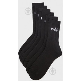   PUMA Набір шкарпеток  Crew Sock 6P 88749604 43/46 6 пар Black (8713537743792)