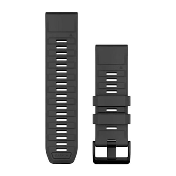 Garmin Ремінець для  Fenix 7X 26mm QuickFit Graphite silicone band (010-13393-07) - зображення 1