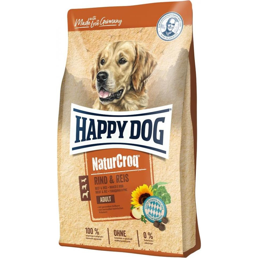 Happy Dog Adult NaturCroq Rind & Reis 15 кг (60517) - зображення 1