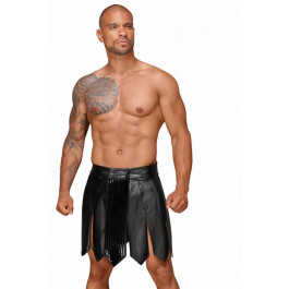   Noir Handmade H053 Eco leather men's gladiator skirt S (SX0071)