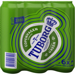   Tuborg Пиво світле  Green 4.6% 0.5 л з/б (4820250943195)