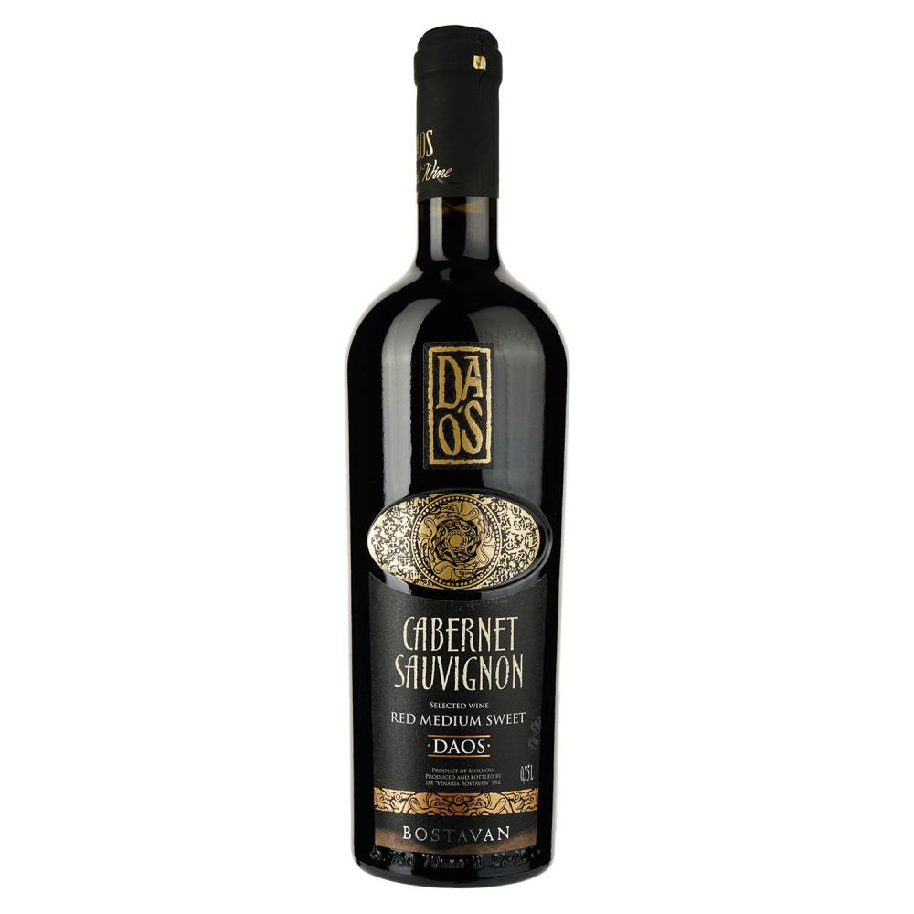 Bostavan Вино  DAOS Cabernet Sauvignon medium sweet, 0,75 л (4840472011274) - зображення 1