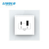 Livolo Розетка USB-A та USB-C 36W  білий скло (VL-C7FCUA18W.UC18W-2WP) - зображення 2