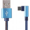 Cablexpert USB 2.0 AM to Type-C 1m (CC-USB2J-AMCML-1M-BL) - зображення 1