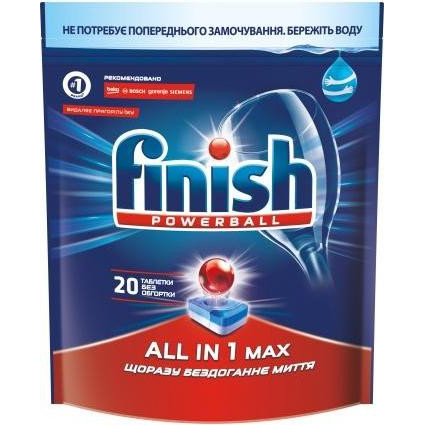 Finish Таблетки для ПММ  All in 1 Max 20 шт. (5900627090215) - зображення 1