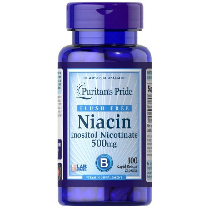 Puritan's Pride Niacin 500 мг 100 капс - зображення 1