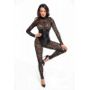 Noir Handmade F299 Enigma lace catsuit with underbust bodice Black L (SX0233) - зображення 1