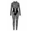 Noir Handmade F299 Enigma lace catsuit with underbust bodice Black L (SX0233) - зображення 5