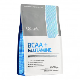   OstroVit BCAA + Glutamine 1000 г, Strawberry & Berry