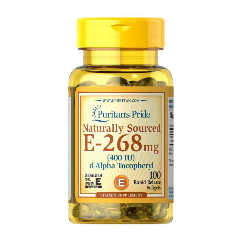 Puritan's Pride Naturally Sourced E-268 mg (400 IU) (100 softgels) - зображення 1