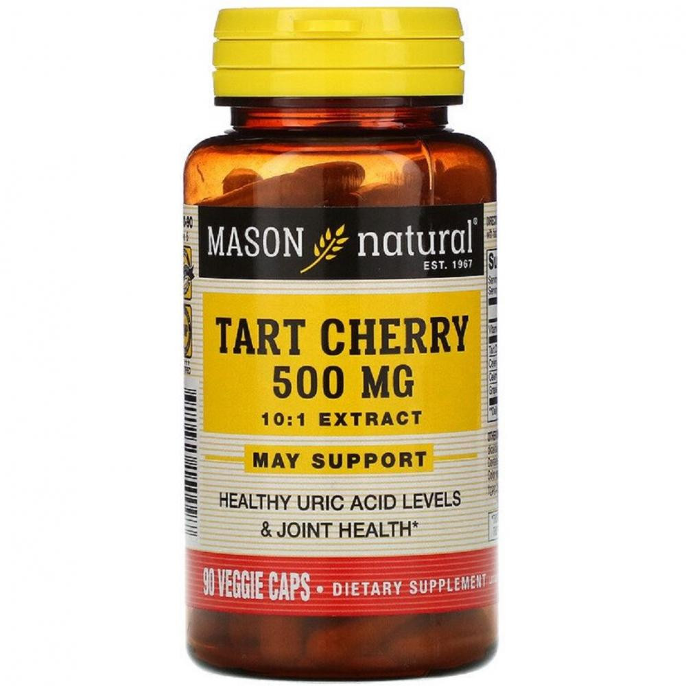 Mason Natural Вишневий Екстракт 500 мг, Tart Cherry, , 90 вегетаріанських капсул - зображення 1