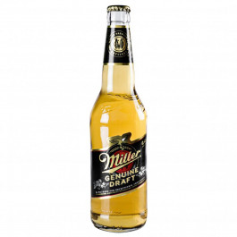   Miller Пиво  Genuine Draft, світле, 4,7%, 0,45 л (790204) (4820034924358)