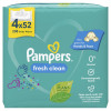 Вологі серветки Pampers Детские Влажные Салфетки Fresh Clean 4х52 шт (8001841077949)