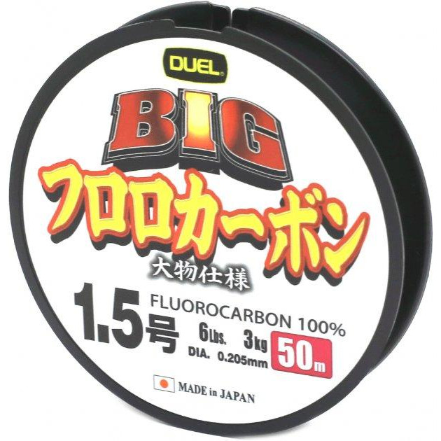 DUEL Big Fluorocarbon 100% / #1.5 / 0.205mm 50m 3.0kg (H3822) - зображення 1