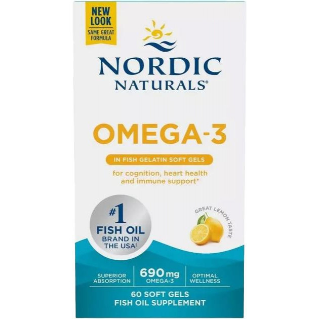 Nordic Naturals Omega-3 60 капсул лимон - зображення 1