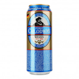   Furst Chlodwig Пиво  Weizen світле нефільтроване 0,5 л 4,9% (4054500134945)