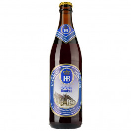   Hofbrau Пиво  Dunkel, темне, фільтроване, 5,5%, 0,5 л (679101) (4005686003198)