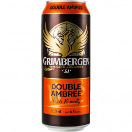   Grimbergen Пиво Double Ambree полутемное фильтрованное ж/б 6,5% 0,5 л (3080216049076)