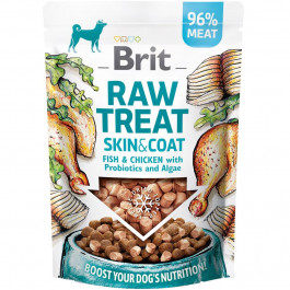   Brit Raw Treat freeze-dried Skin and Coat риба і курка 40 г (112132)