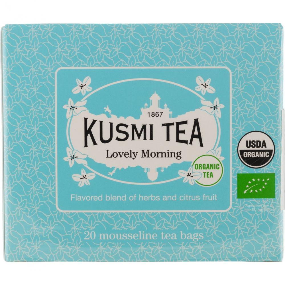 Kusmi Tea Чай зеленый  Lovely Morning органический 20 пакетиков х 2 г (3585810080529) - зображення 1