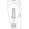 VIDEX LED ST64FA 6W E27 2200K 220V бронза диммер (VL-ST64fаd-06272) - зображення 2