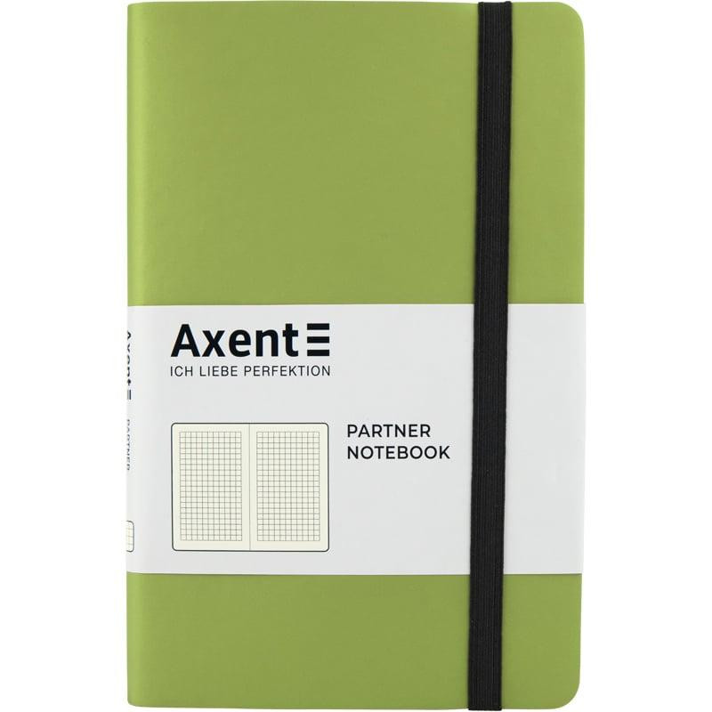 Axent Книга записная Partner Soft 125х195 мм, клетка, салатовая 107765 (8206-09-A) - зображення 1