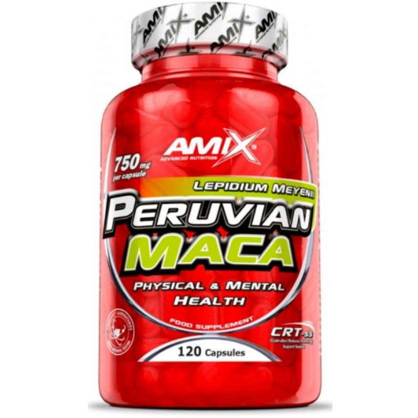 Amix Peruvian MACA 750 мг Перуанська Мака 120 веган капсул - зображення 1