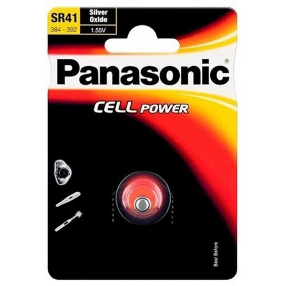 Panasonic SR41 bat(1.55B) Silver Oxide 1шт SR-41EL/1B - зображення 1