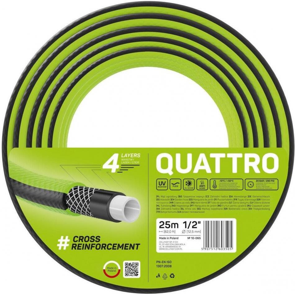 Cellfast Шланг поливочный Quattro 25 м 1/2” (10-065) - зображення 1