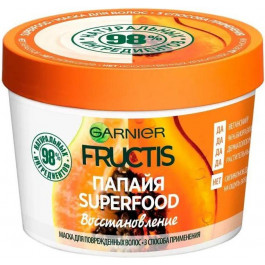   Garnier Маска для волосся  Fructis Superfood Папайя для пошкодженого волосся 390 мл (3600542258876)