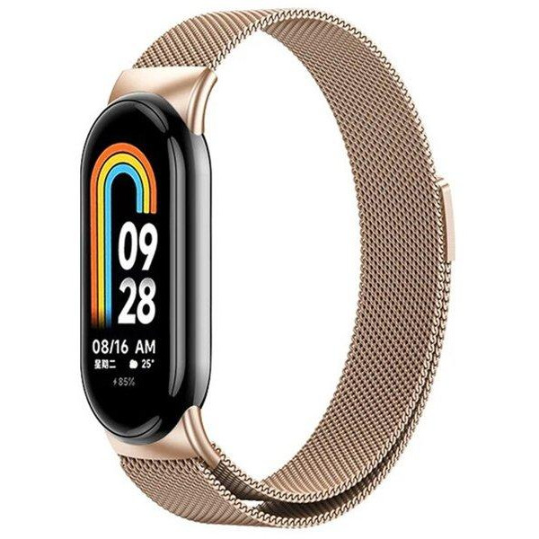 Drobak Ремінець  Milanese Loop для Xiaomi Mi Smart Band 8/9 Rose gold (191962) - зображення 1