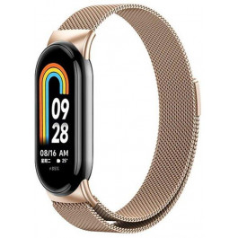   Drobak Ремінець  Milanese Loop для Xiaomi Mi Smart Band 8/9 Rose gold (191962)