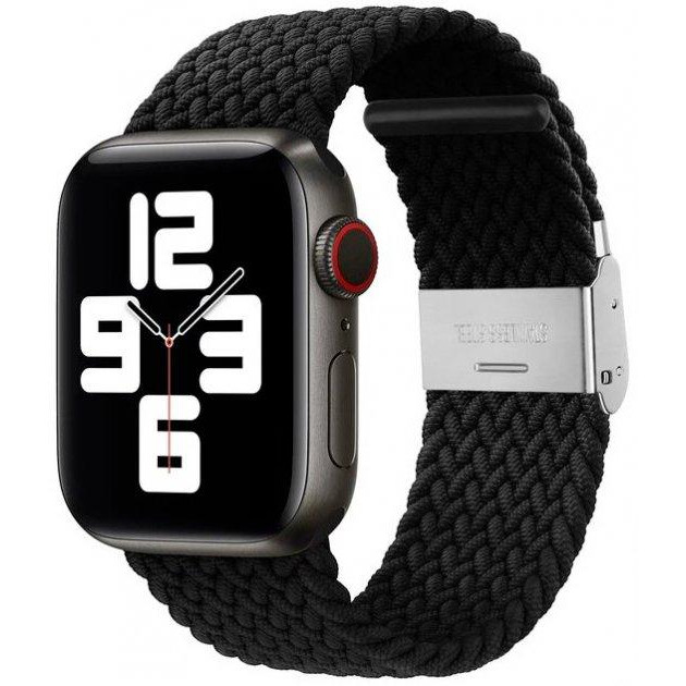 Drobak Ремінець  Braided Solo Loop для Apple Watch All Series 42/44/45/49 mm Black (898906) - зображення 1