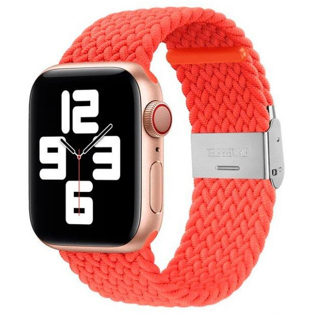 Drobak Ремінець  Braided Solo Loop для Apple Watch All Series 42/44/45/49 mm Electric Orange (898916) - зображення 1