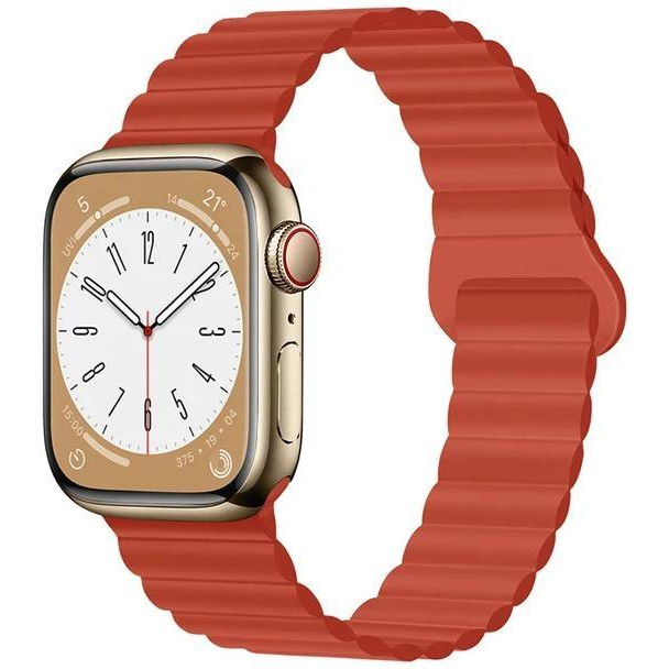 Drobak Ремінець  Silicone Magnetic Link для Apple Watch All Series Ultra 2 49/45/44/42 mm Orange Red (89892 - зображення 1