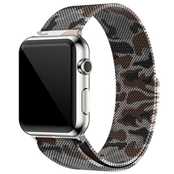 XoKo Ремінець  Milanese для Apple Watch 42/44/45/49 мм Khaki/Brown (XK-MTL-44KHBR) - зображення 1