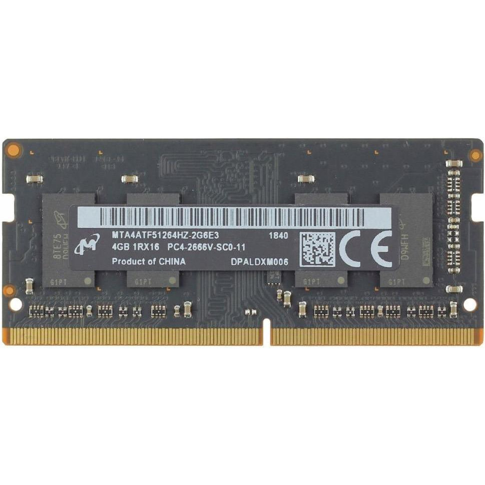 Micron 4 GB SO-DIMM DDR4 2666 MHz (MTA4ATF51264HZ-2G6E3) - зображення 1